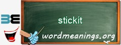 WordMeaning blackboard for stickit